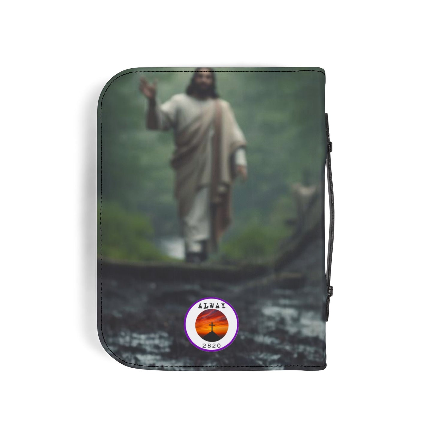 Bible Cover Case: 'Luke 15:6' Jesus & Lamb Design