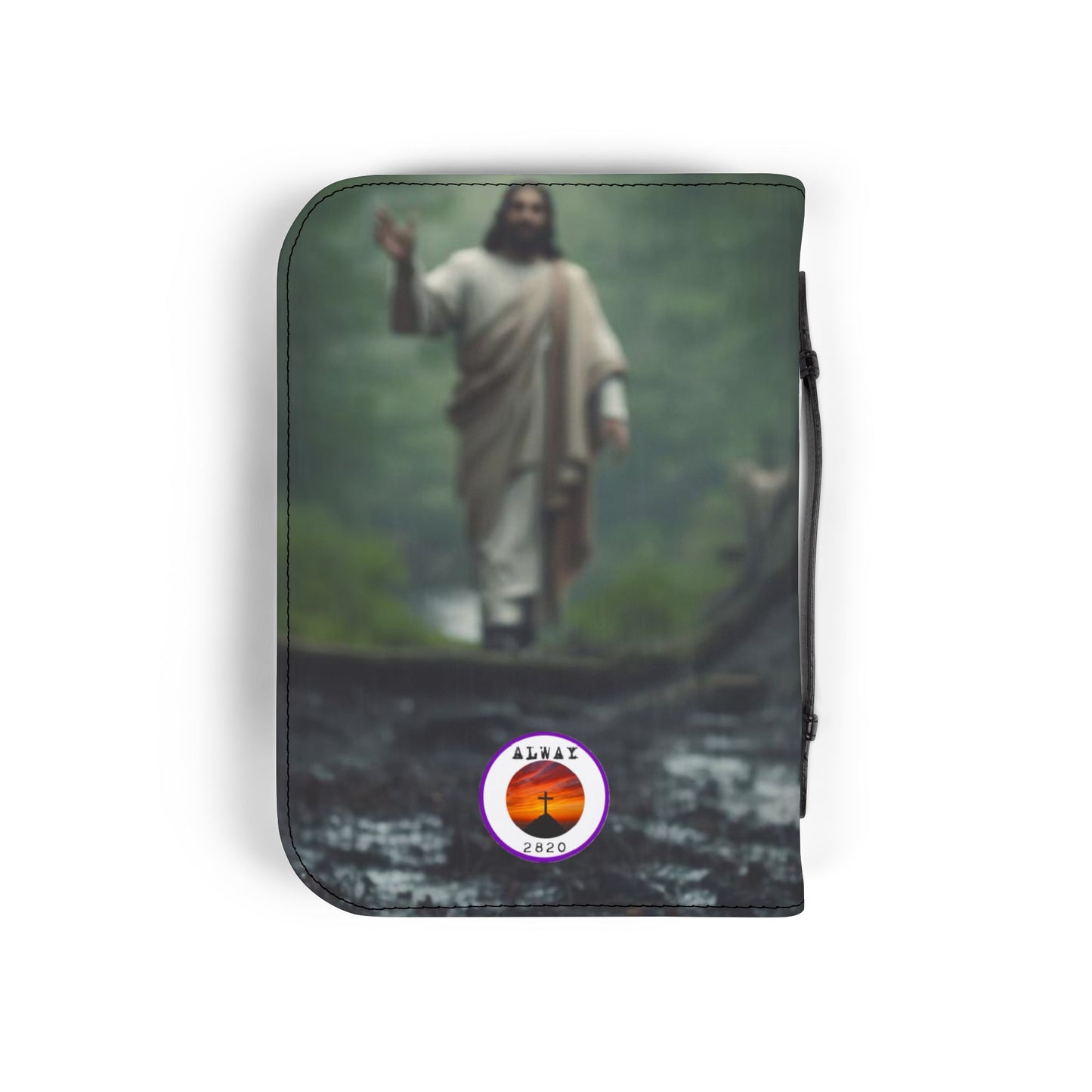 Bible Cover Case: 'Luke 15:6' Jesus & Lamb Design