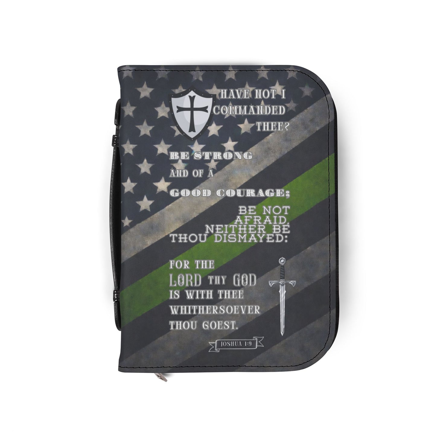 Bible Cover Case: 'Joshus 1:9' Military Design