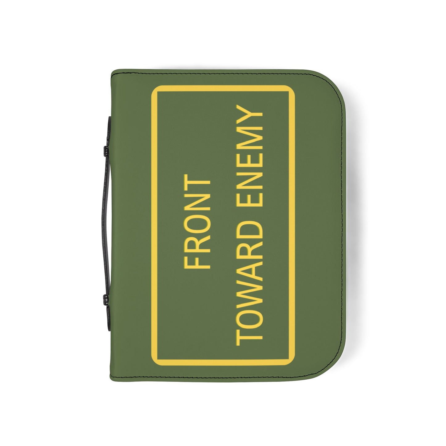 Bible Cover Case: 'FRONT TOWARD ENEMY' Military Design