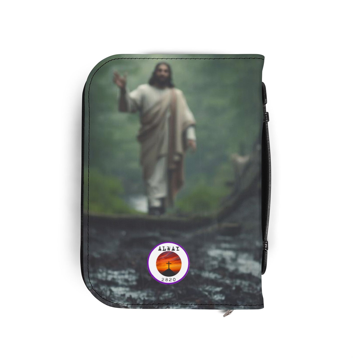 Bible Cover Case: 'Luke 15:6' Jesus & Lamb Design