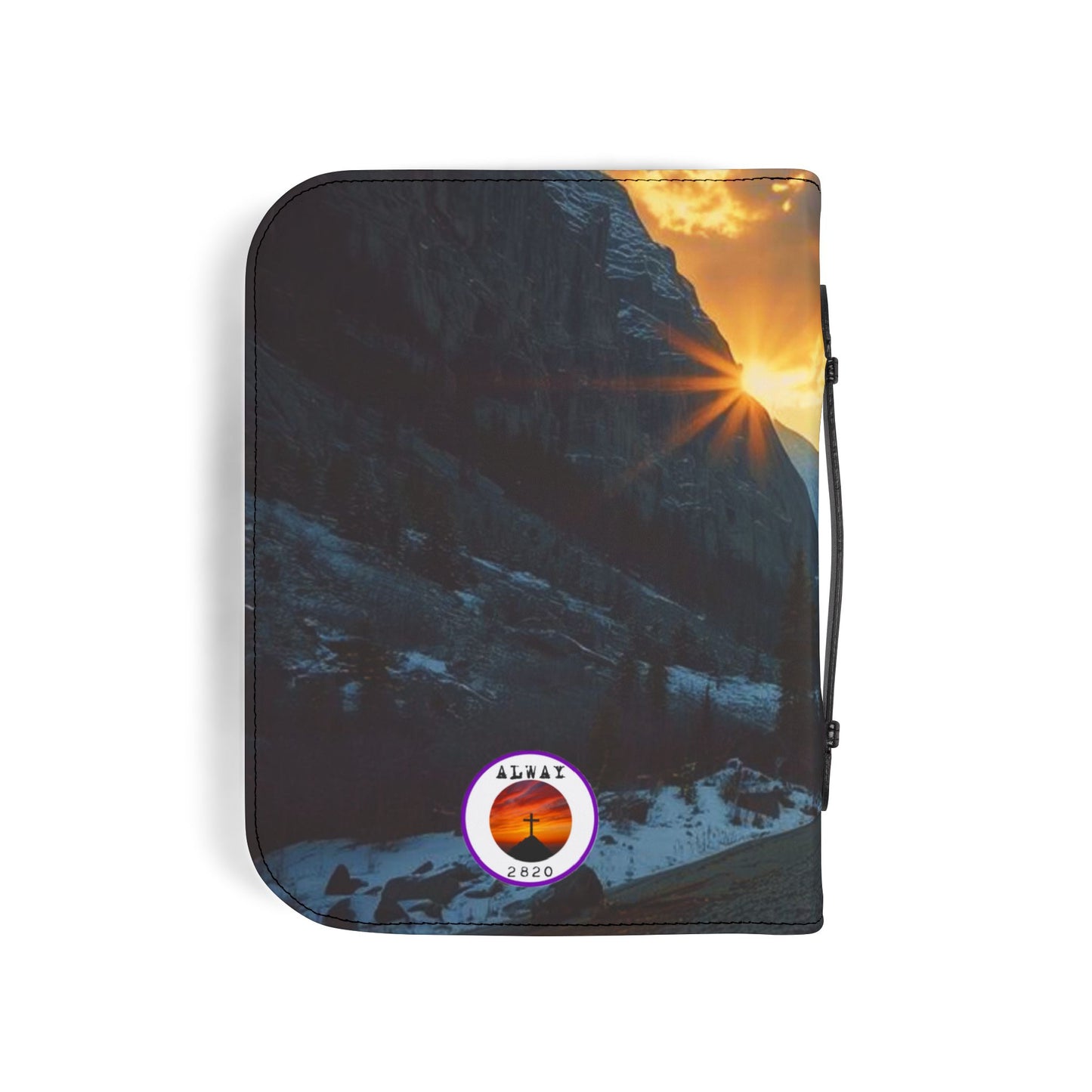 Bible Cover Case: 'Proverbs 3:5-6' Train Track Mountain Design