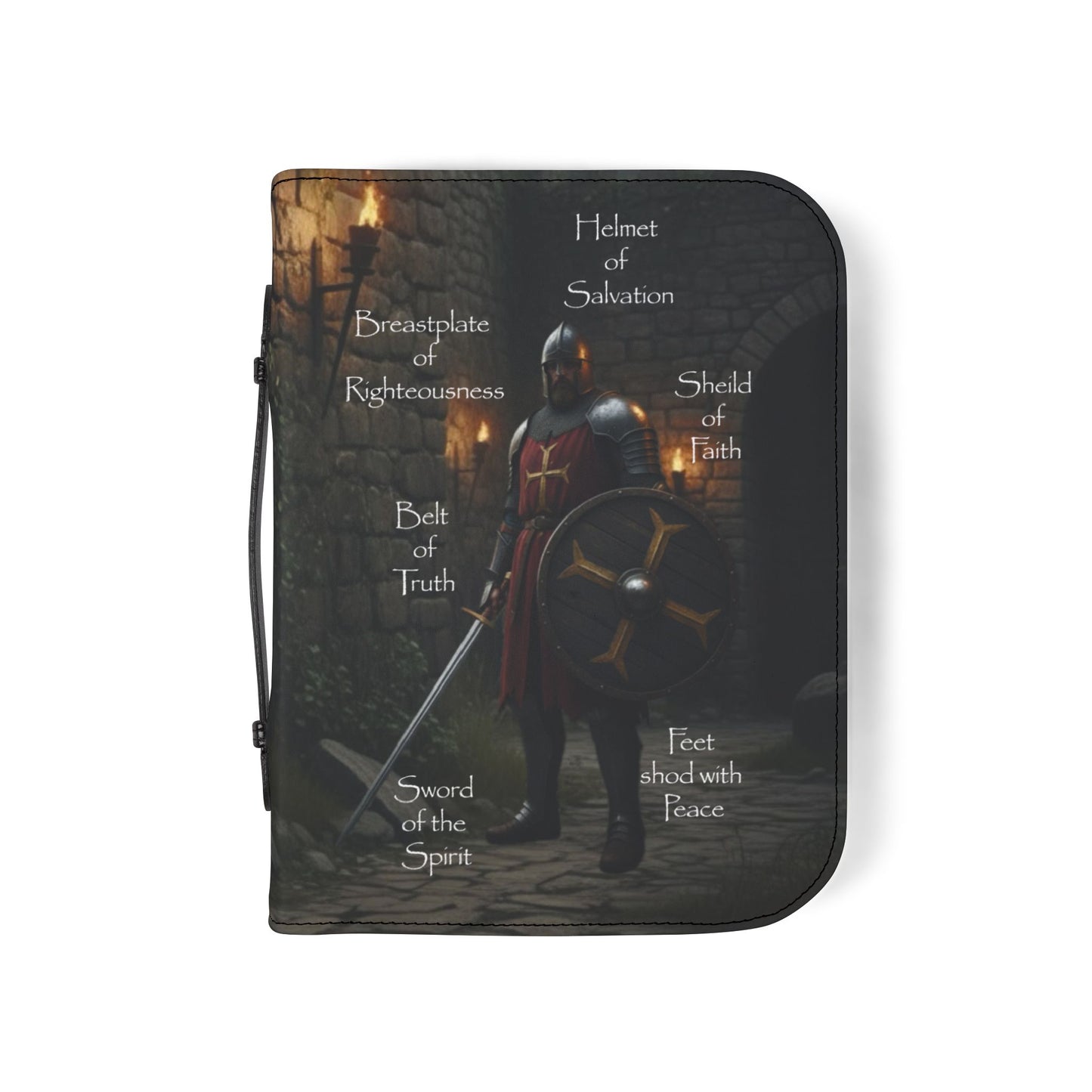 Bible Cover Case: 'The Whole Armour of God' Warrior Design