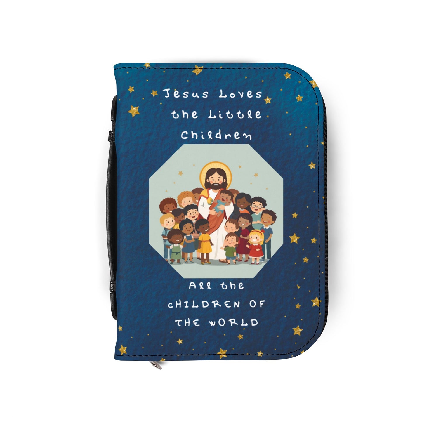 Bible Cover — "Jesus Loves the Little Children" Zippered Bible Case