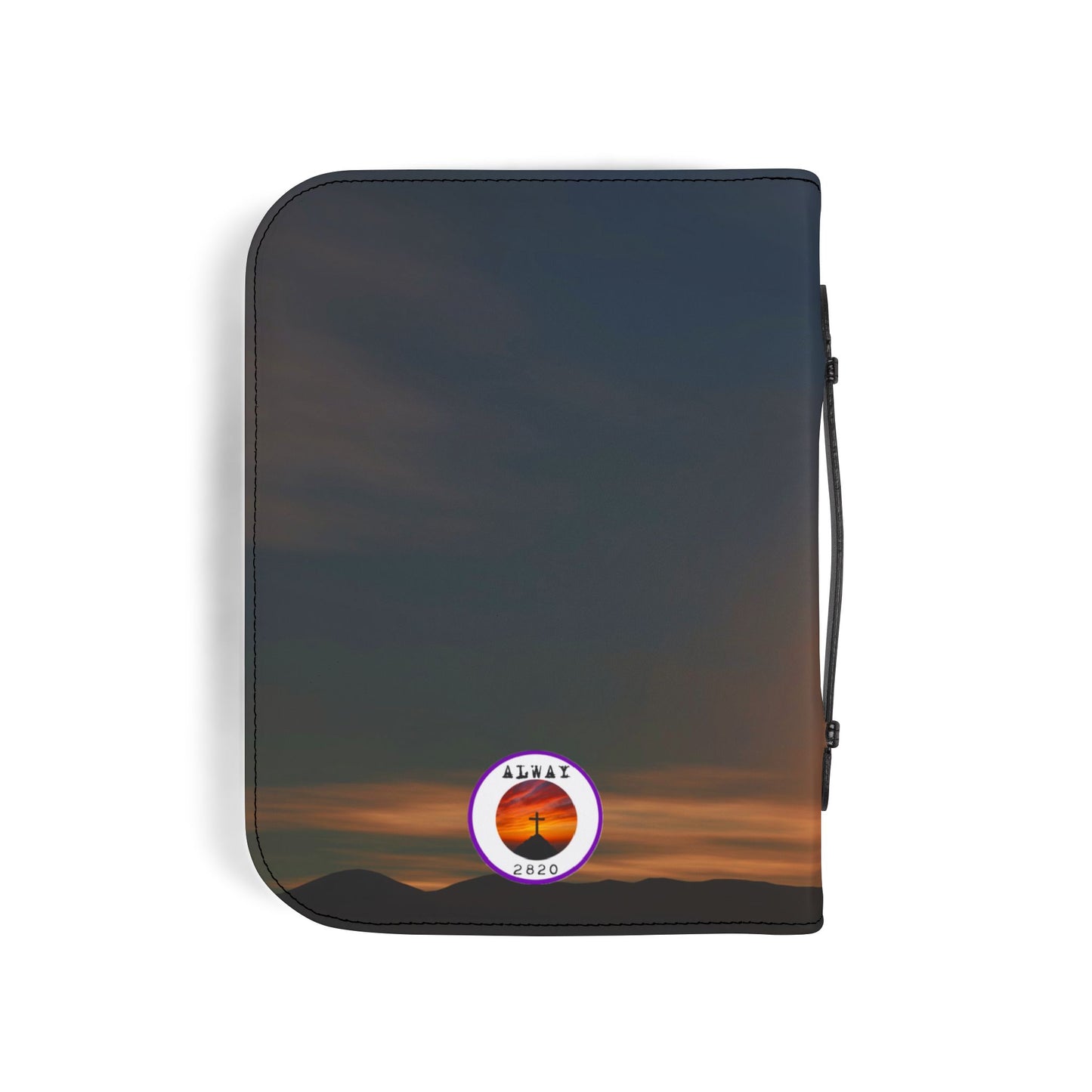 Bible Cover Case: 'Greatest Love Story Ever Told' Sunset Cross Design