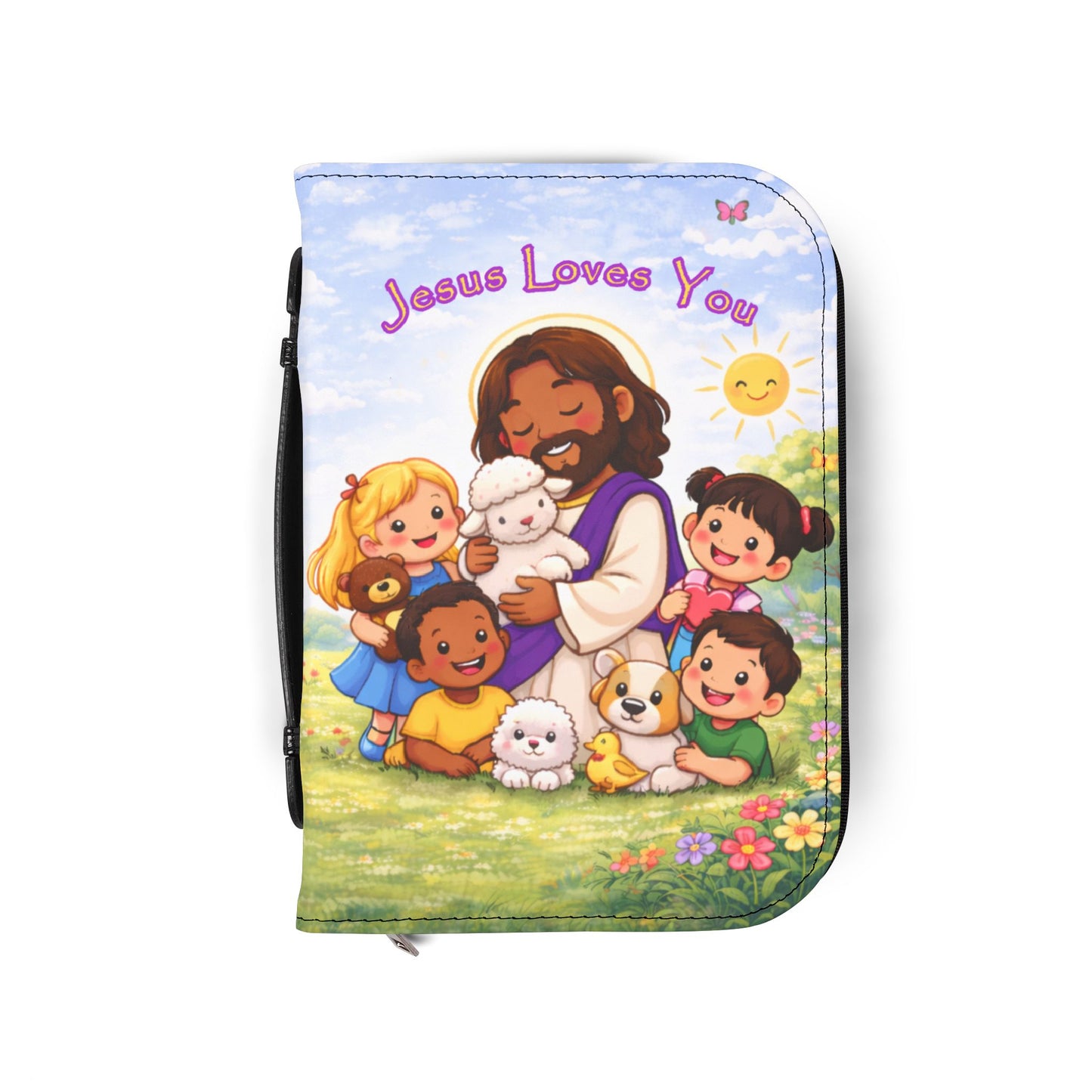Bible Cover Case: 'Jesus Loves You' Children Design