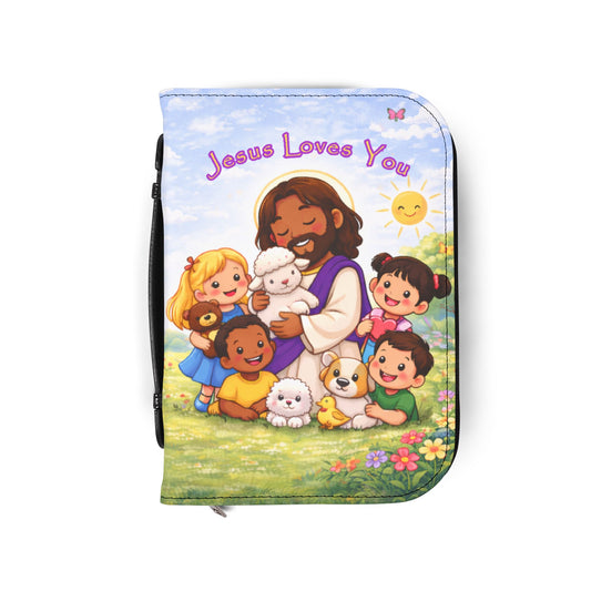 Bible Cover Case: 'Jesus Loves You' Children Design
