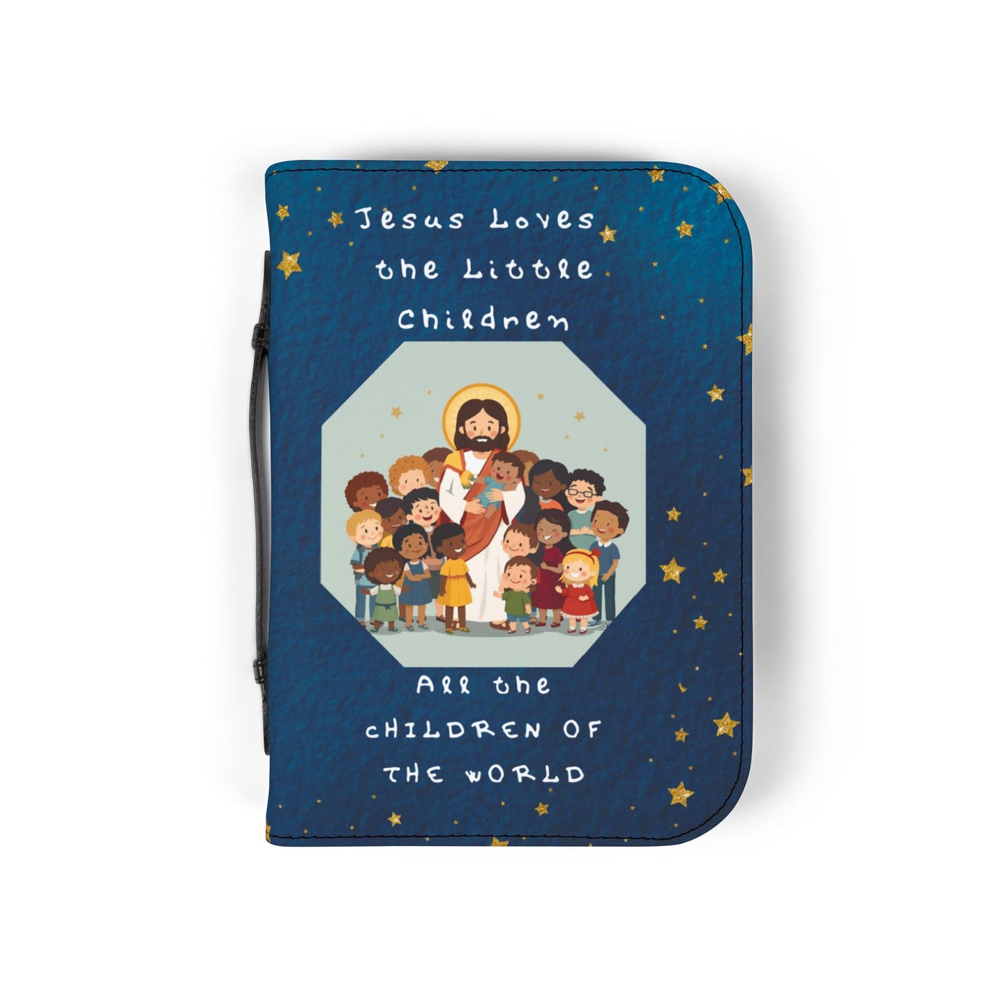Bible Cover — "Jesus Loves the Little Children" Zippered Bible Case