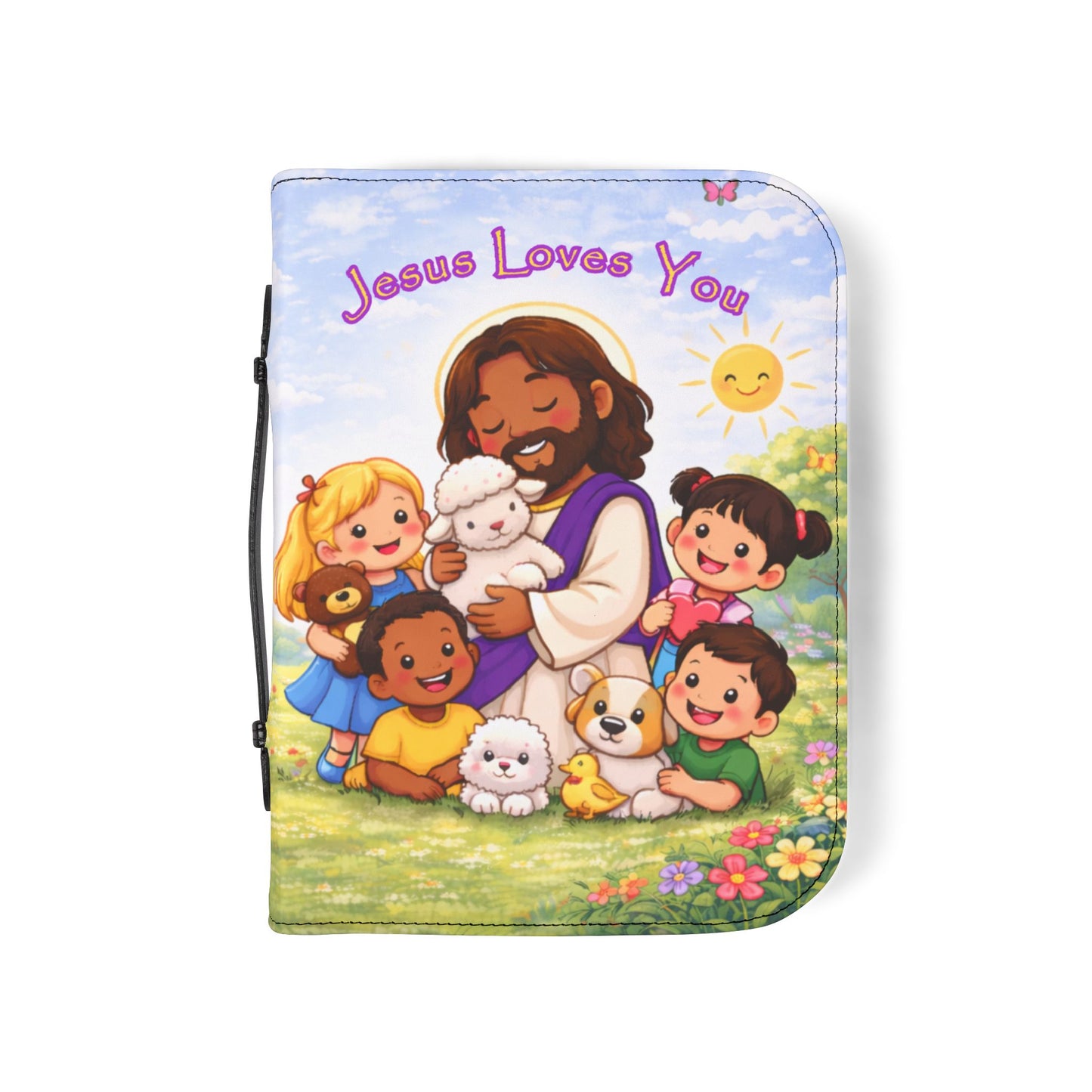 Bible Cover Case: 'Jesus Loves You' Children Design