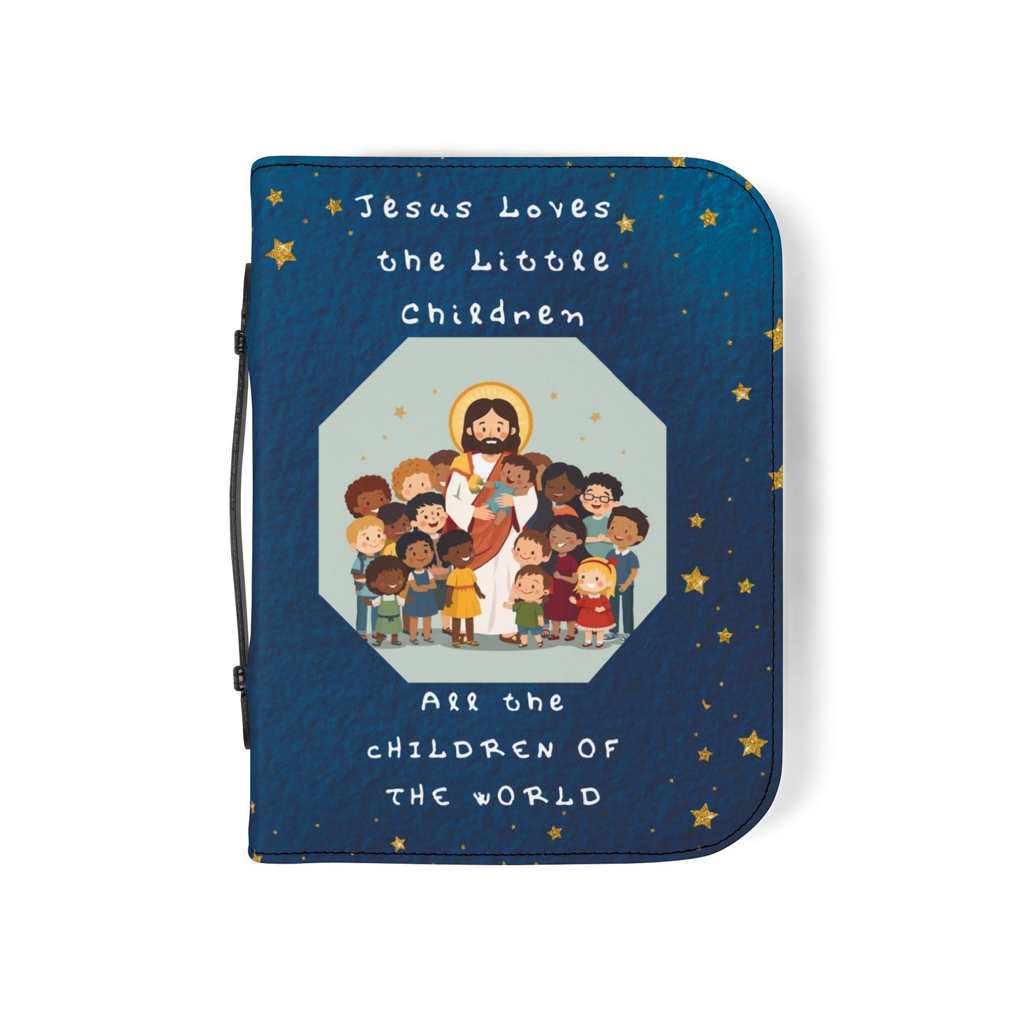 Bible Cover — "Jesus Loves the Little Children" Zippered Bible Case