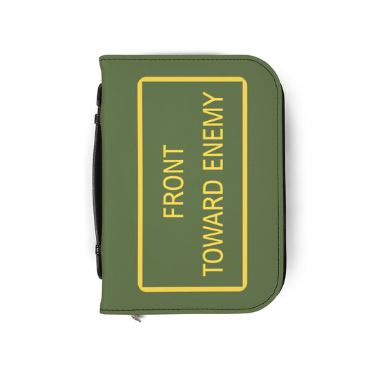 Bible Cover Case: 'FRONT TOWARD ENEMY' Military Design