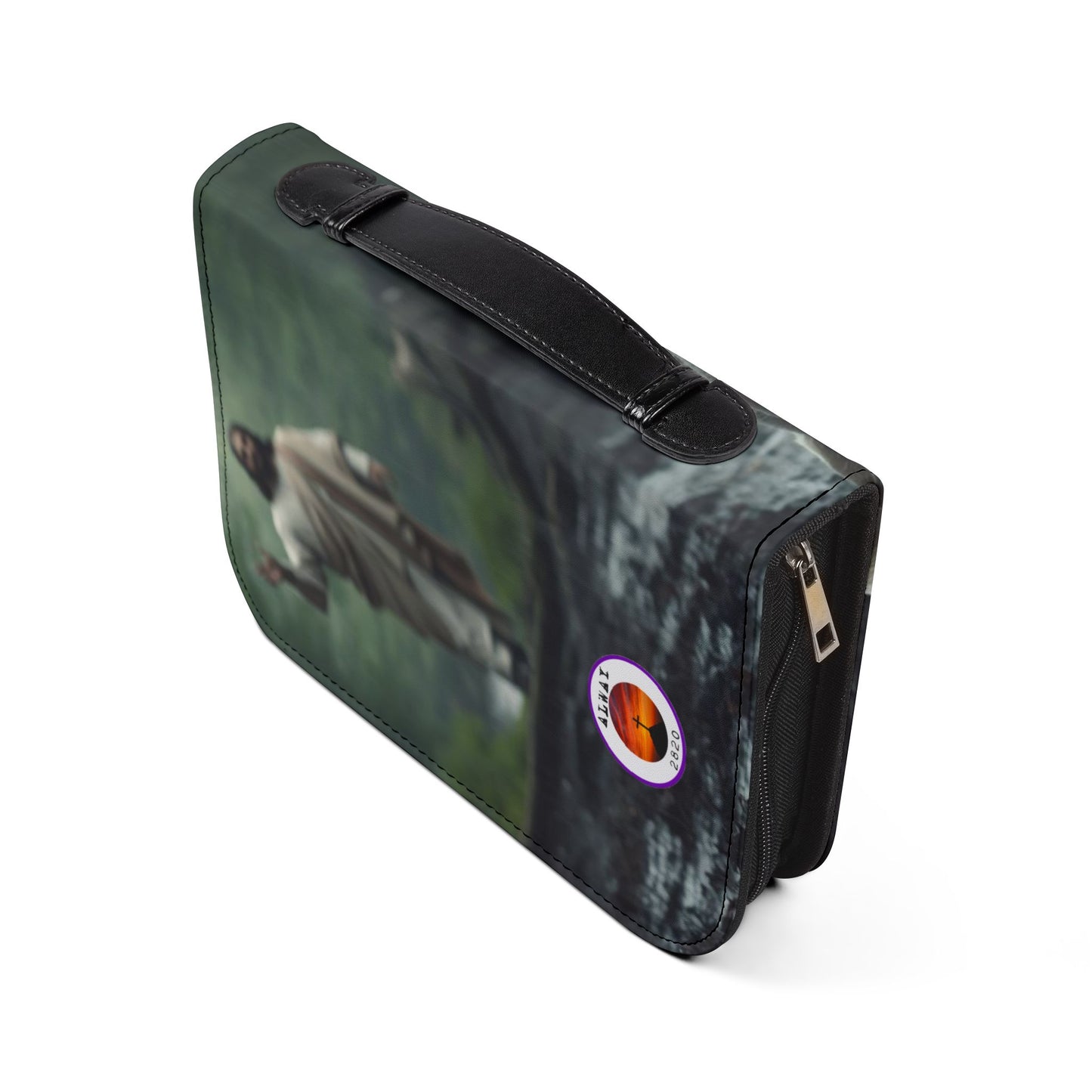 Bible Cover Case: 'Luke 15:6' Jesus & Lamb Design