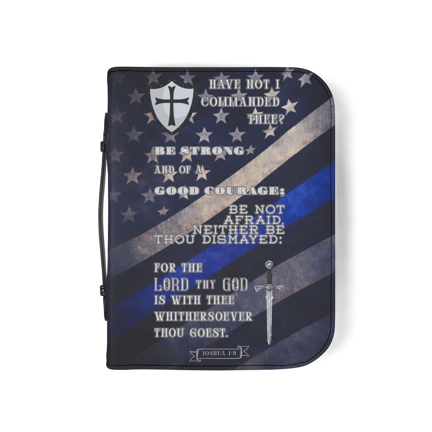 Bible Cover Case; 'Joshua 1:9' LEO Design