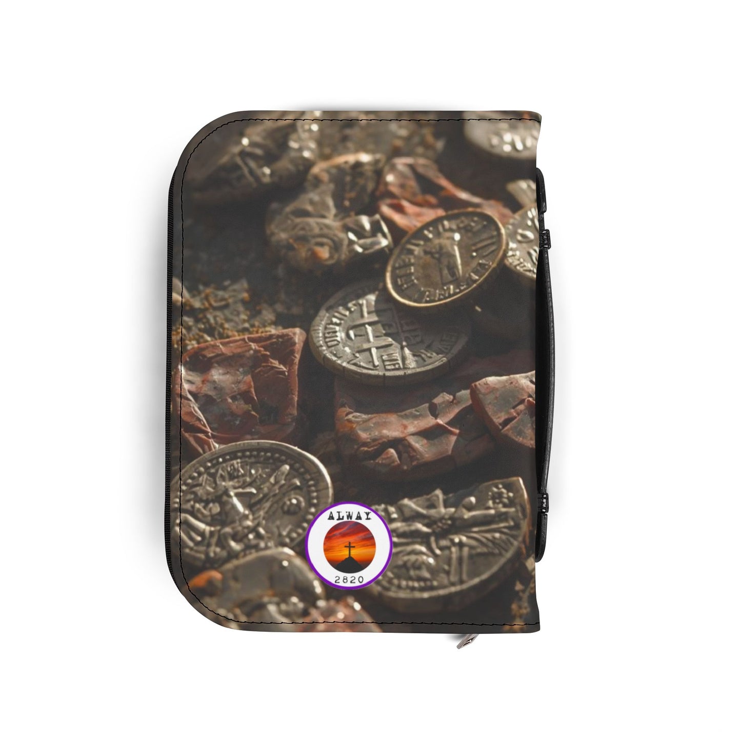 Bible Cover Case: 'Matthew 22:21' Broken Coins Design