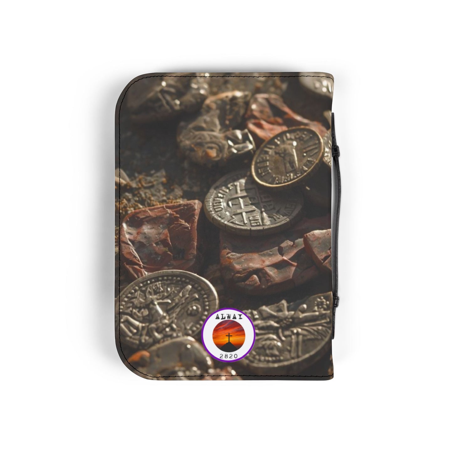 Bible Cover Case: 'Matthew 22:21' Broken Coins Design