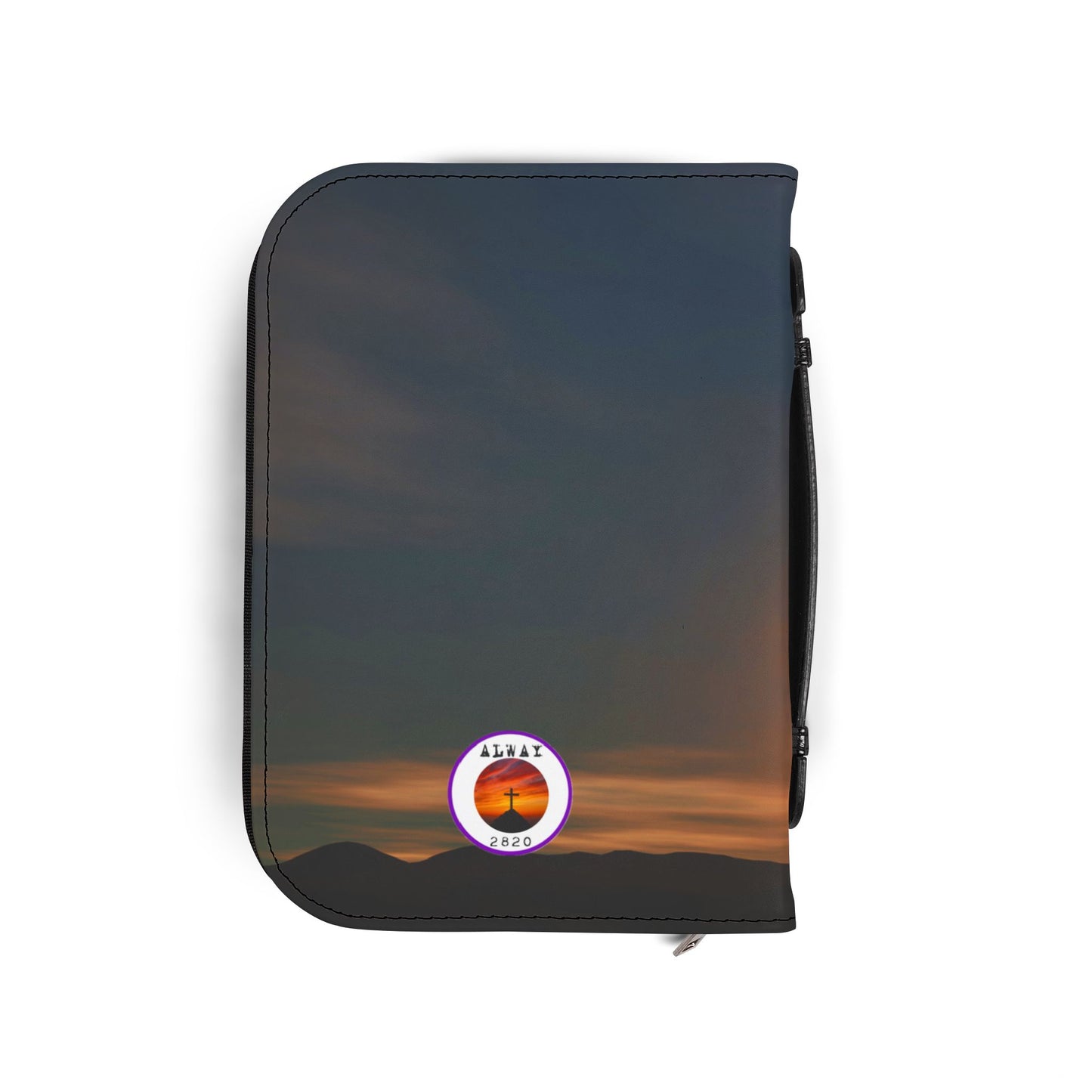 Bible Cover Case: 'Greatest Love Story Ever Told' Sunset Cross Design