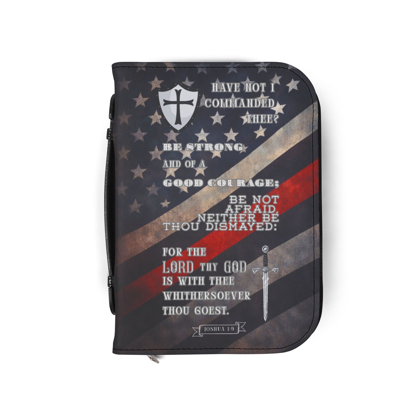 Bible Cover Case: 'Joshua 1:9' Firefighter Design