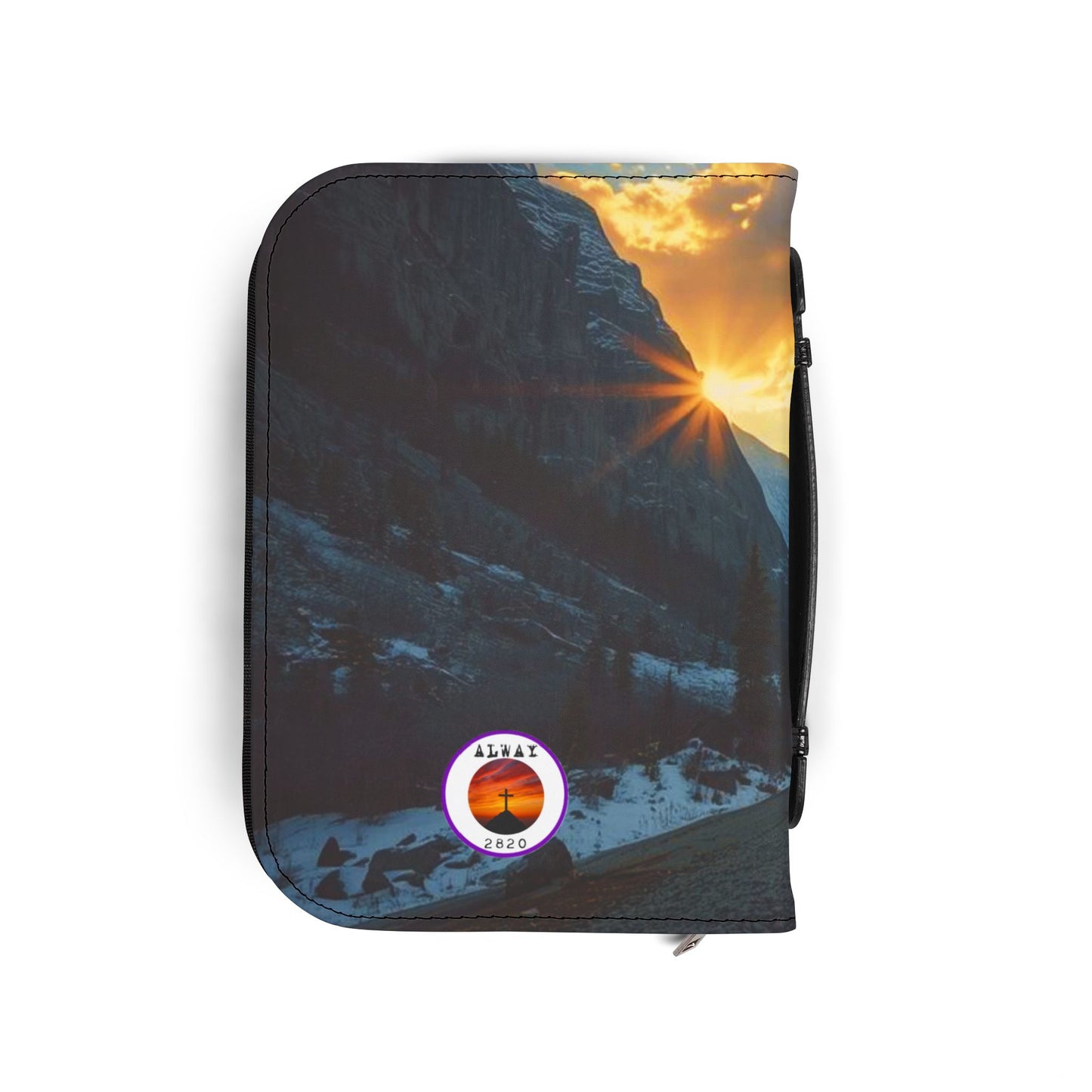 Bible Cover Case: 'Proverbs 3:5-6' Train Track Mountain Design