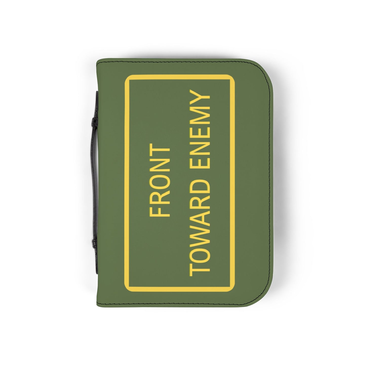 Bible Cover Case: 'FRONT TOWARD ENEMY' Military Design
