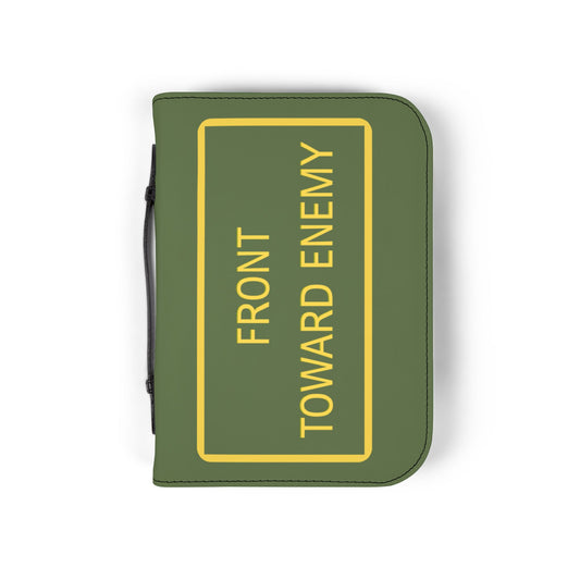 Bible Cover Case: 'FRONT TOWARD ENEMY' Military Design
