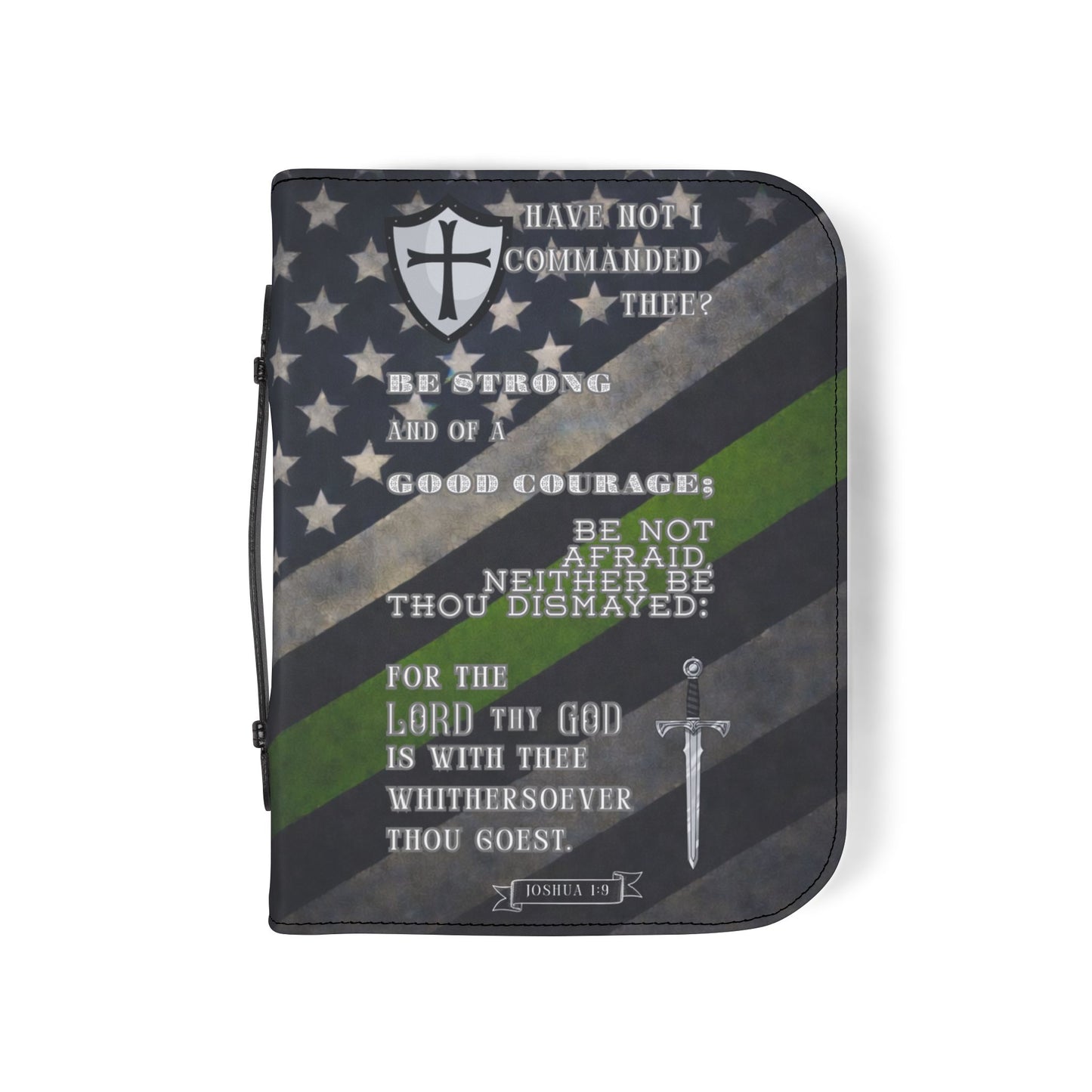 Bible Cover Case: 'Joshus 1:9' Military Design
