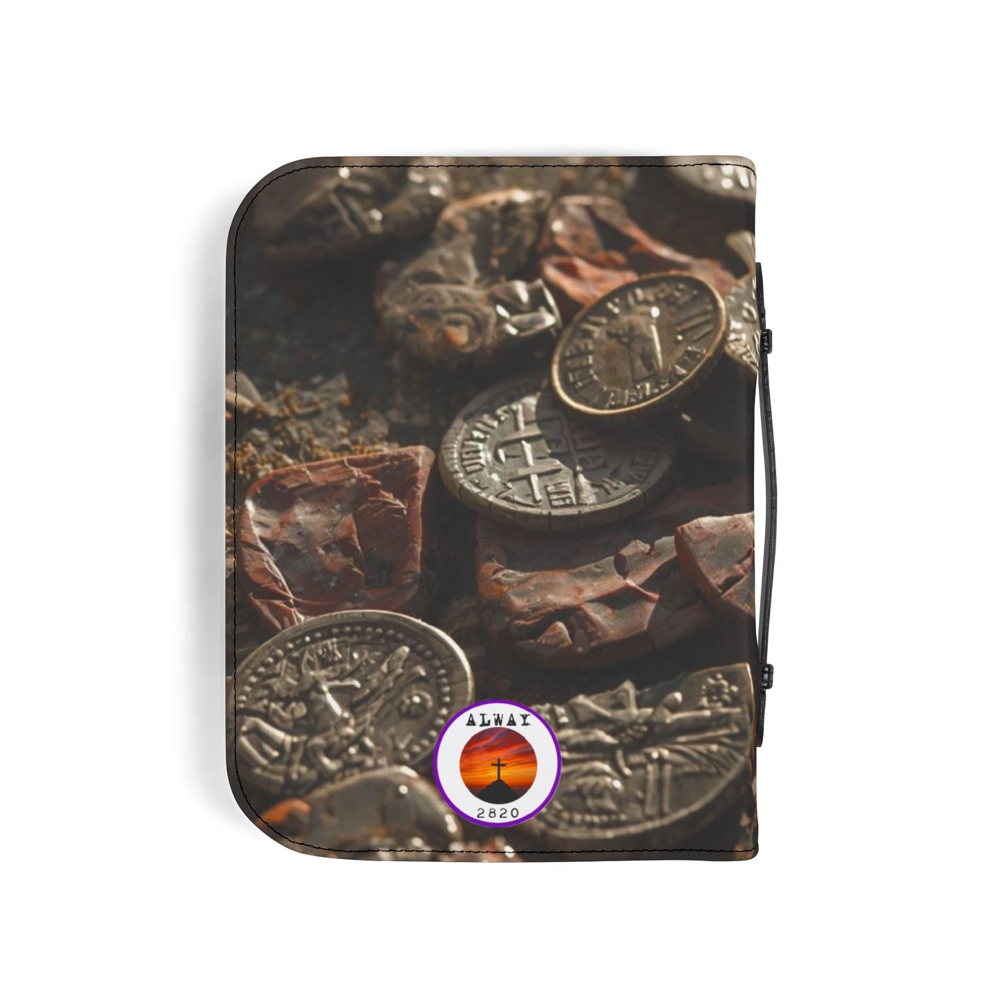 Bible Cover Case: 'Matthew 22:21' Broken Coins Design