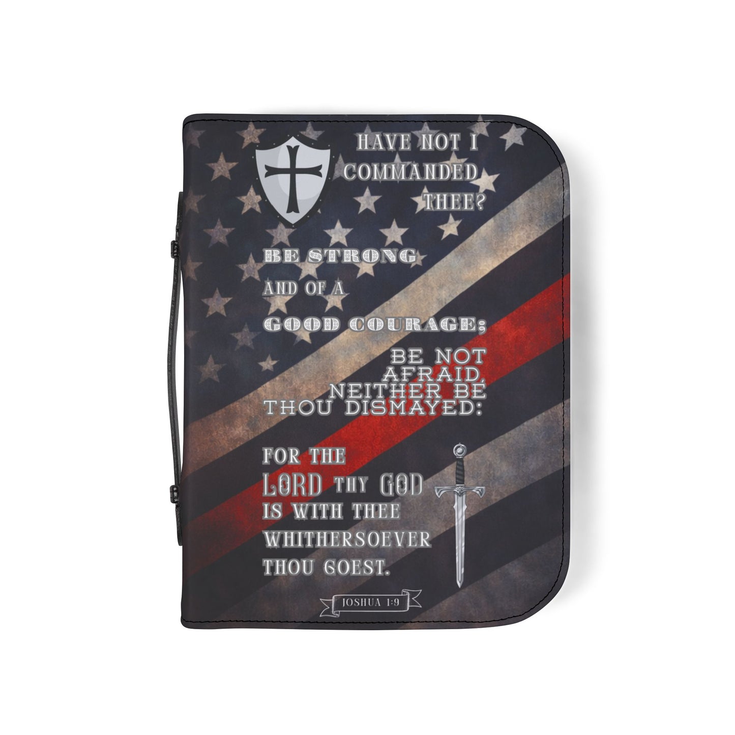 Bible Cover Case: 'Joshua 1:9' Firefighter Design