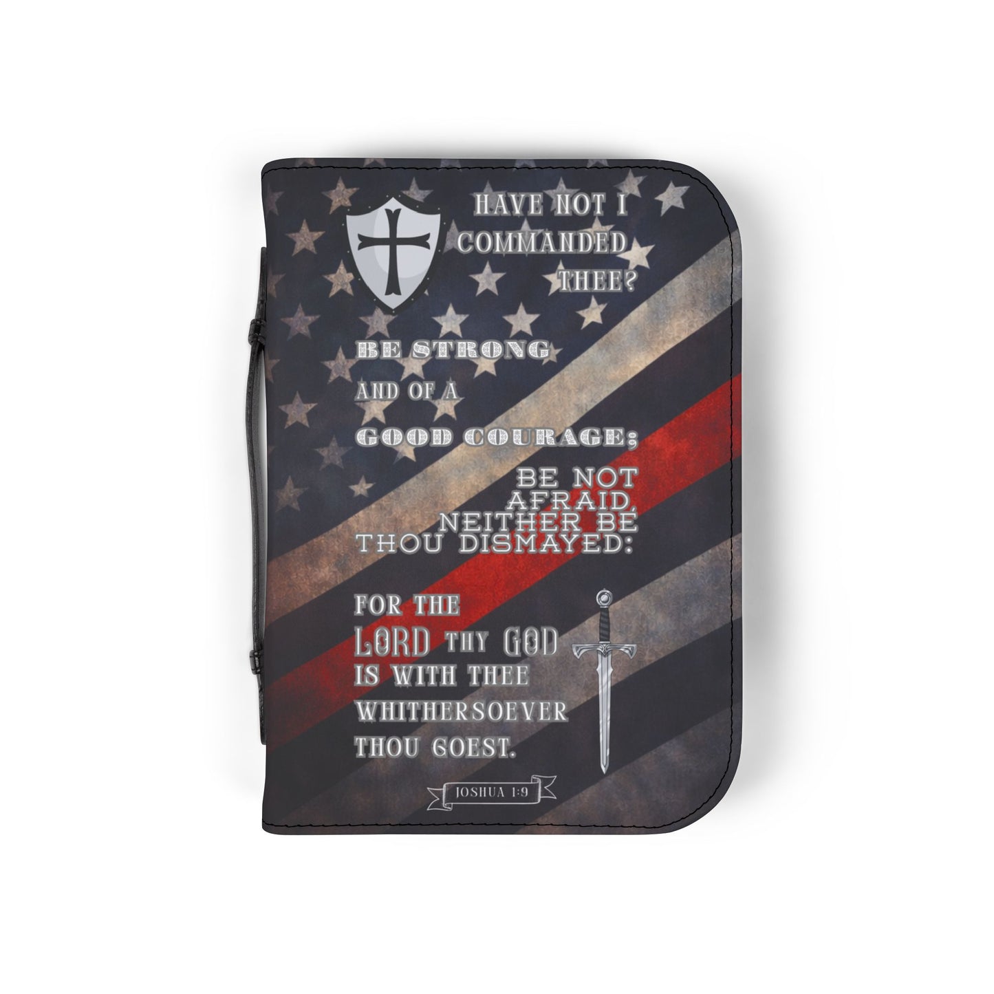 Bible Cover Case: 'Joshua 1:9' Firefighter Design