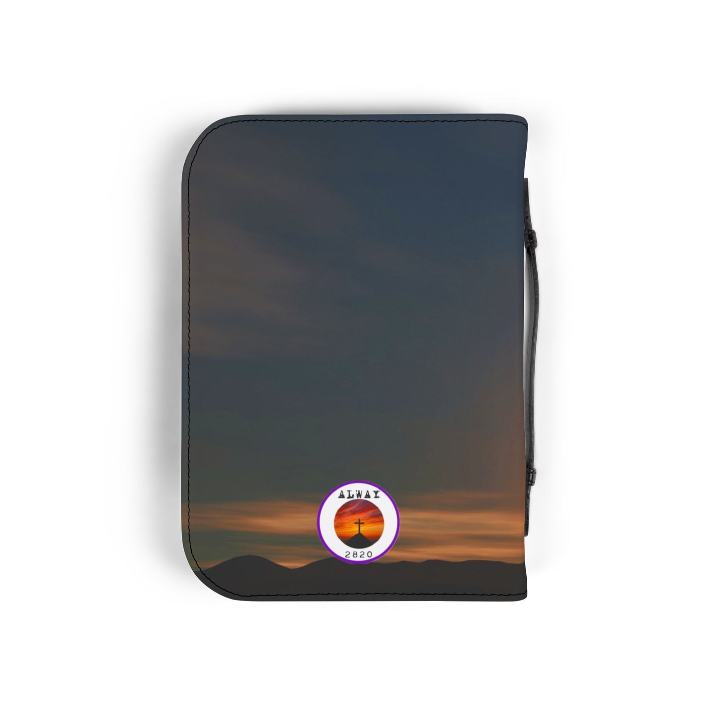 Bible Cover Case: 'Greatest Love Story Ever Told' Sunset Cross Design