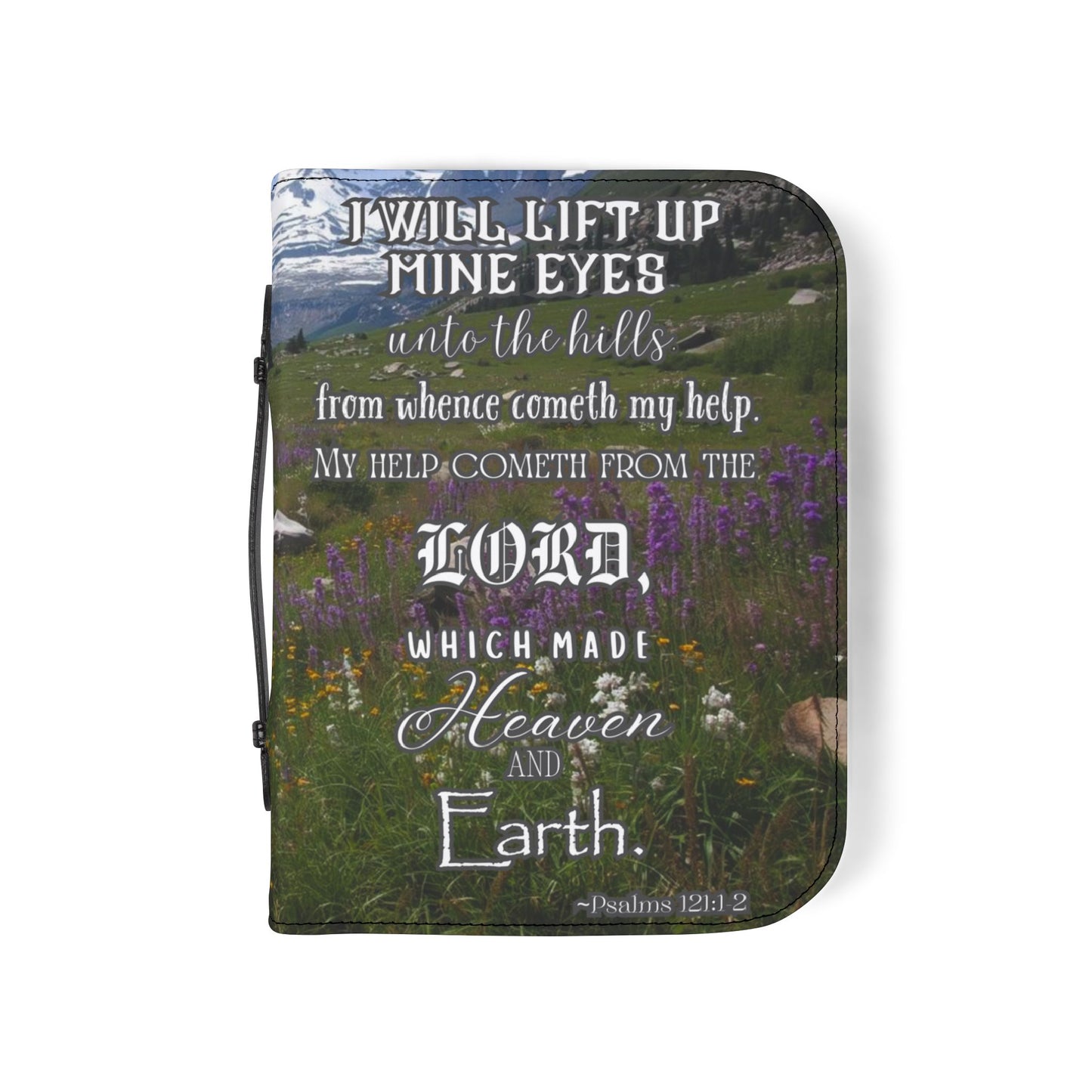 Bible Cover Case: 'Psalms 121:1-2" Mountain Valley Design