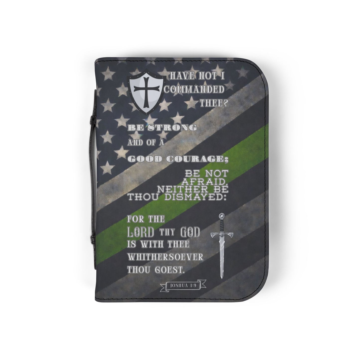 Bible Cover Case: 'Joshus 1:9' Military Design
